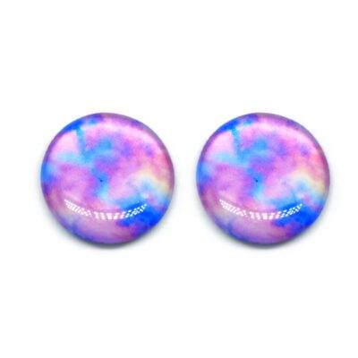 Brinco Botão Tie Dye