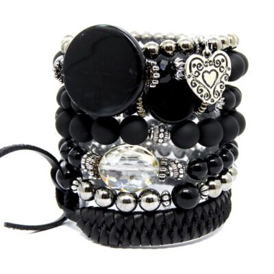 Kit de Pulseiras Pretas