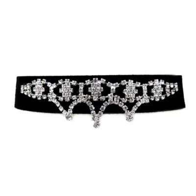 Choker Preto Com Strass