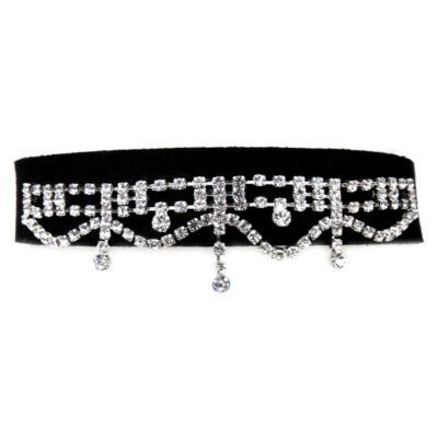 Choker Preto Com Strass