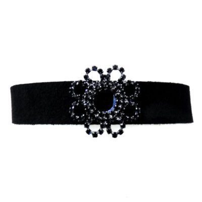 Choker Preto Com Strass