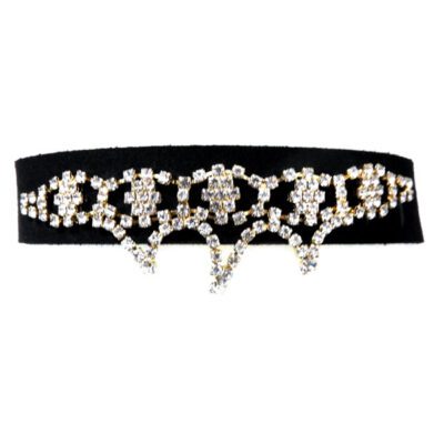 Choker Preto Com Strass