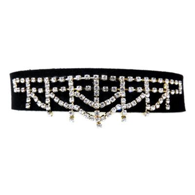 Choker Preto Com Strass