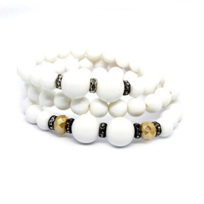 Kit de Pulseiras Brancas